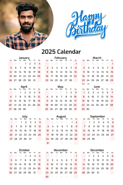 happy birthday calendar