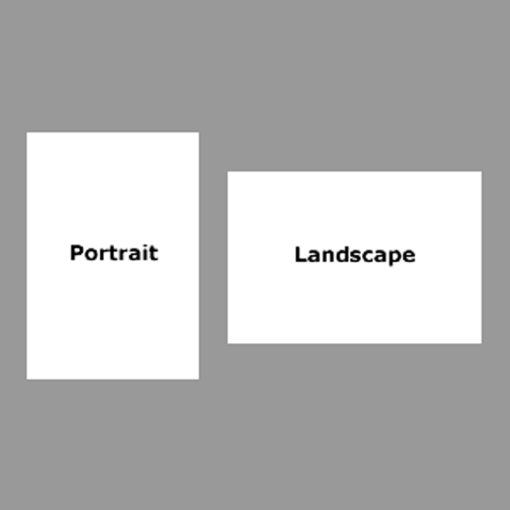 Shor portrait or Landscape